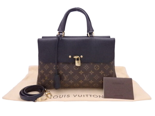 e50241a Louis Vuitton Venus Monogram Canvas Leather 2Way Bag Black