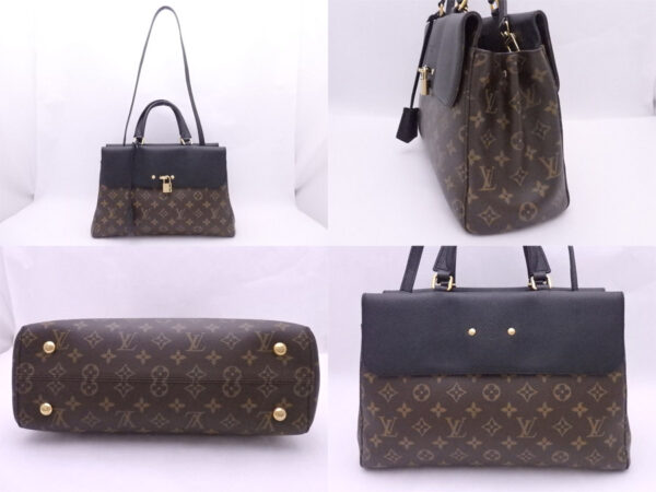 e50241a 1 Louis Vuitton Venus Monogram Canvas Leather 2Way Bag Black