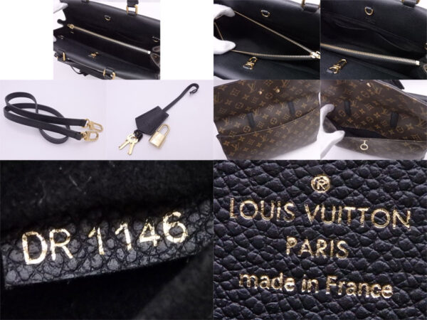 e50241a 2 Louis Vuitton Venus Monogram Canvas Leather 2Way Bag Black