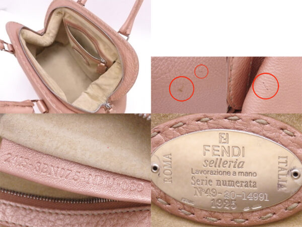 e50244a 2 Fendi Selleria Shoulder Bag Leather Metallic Pink