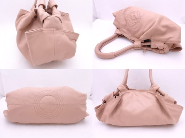 e50347a 1 Loewe Nappa Aire Leather Handbag Pink Beige