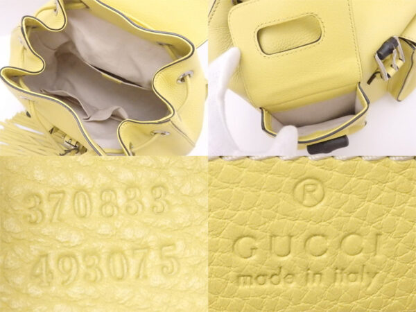 e50354a 2 Gucci Bamboo Backpack Leather Yellow