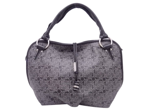 e50355a Celine Handbag Leather Gray Black