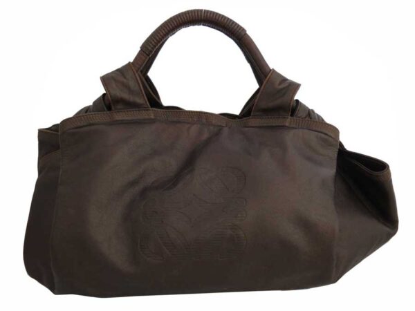 e50400a Loewe Nappa Aire Leather Handbag Tote Bag Bronze