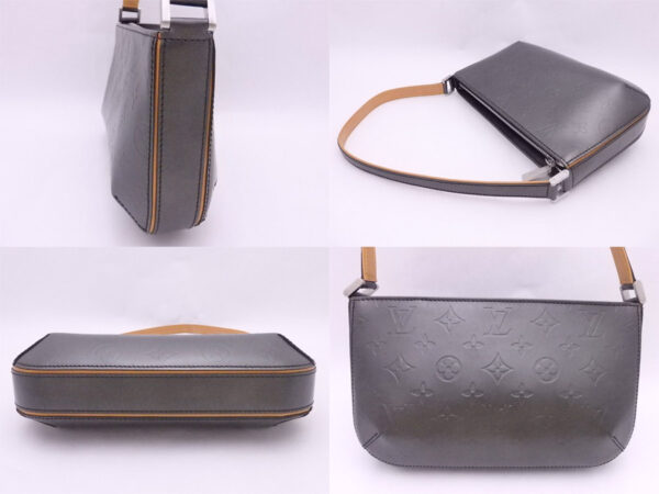 e50452f 1 Louis Vuitton Fowler Monogram Matte Leather Shoulder Bag Gray Black