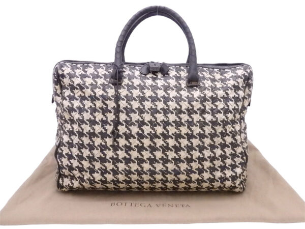 e50543a Bottega Veneta Intrecciato Leather Handbag Beige Black