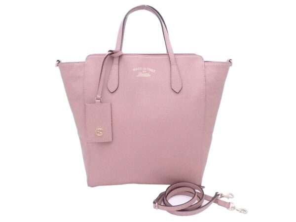 e50657a Gucci Swing 2Way Bag Leather Pink