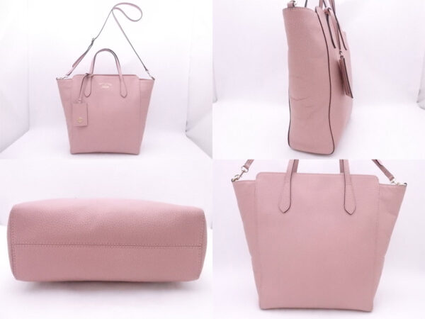 e50657a 1 Gucci Swing 2Way Bag Leather Pink