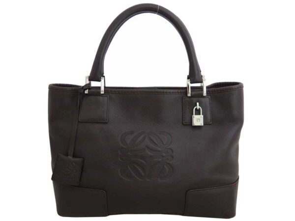 e50703f Loewe Anagram Leather Handbag Tote Bag Brown