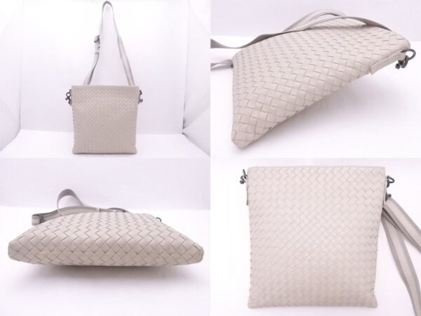 e50757f 1 Bottega Veneta Intrecciato Leather Crossbody Shoulder Bag Beige Greige