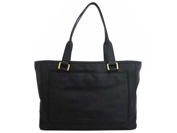 e50801a Loewe Anagram Leather Tote Shoulder Bag Black