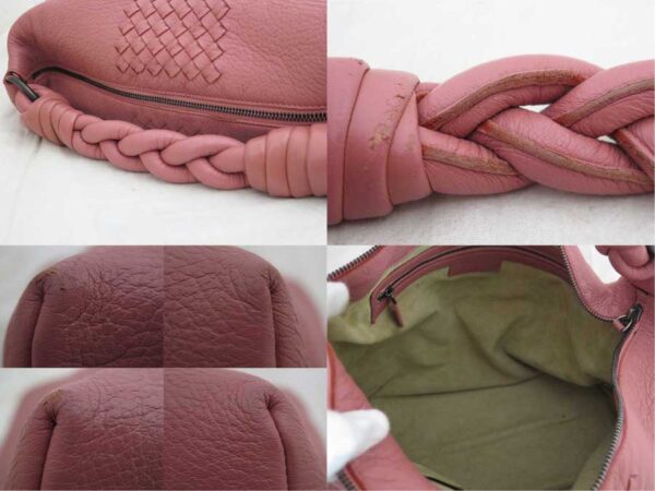 e50804g 2 Bottega Veneta Intrecciato Leather Shoulder Bag Pink