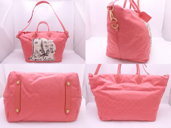 e50854a 1 Louis Vuitton Nouvelle Vague Nylon Canvas 2Way Bag Coral Pink