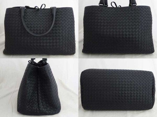 e50891f 1 Bottega Veneta Intrecciato Leather Tote Bag Navy