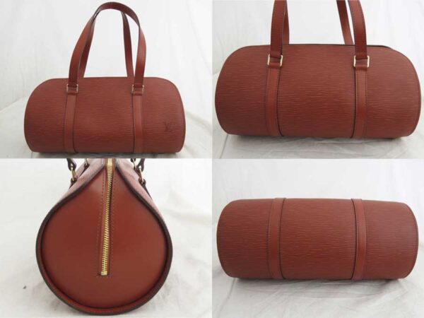 e50902g 1 Louis Vuitton Soufflot Epi Leather Handbag Brown