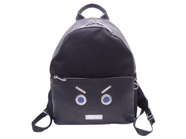 e50952f Fendi Backpack Face Leather Black Blue