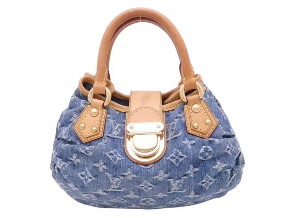 e51042a Louis Vuitton Pleaty Denim Monogram Denim Handbag Blue