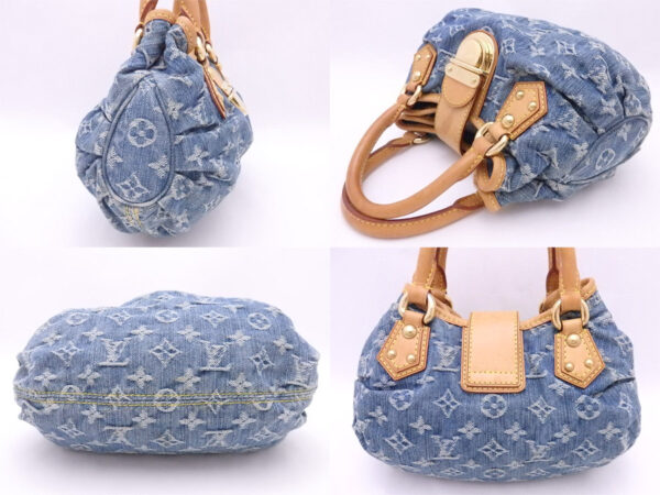 e51042a 1 Louis Vuitton Pleaty Denim Monogram Denim Handbag Blue