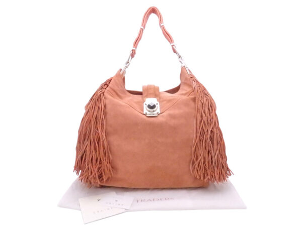 e51060a Celine Shoulder Bag Leather Orange Yellow