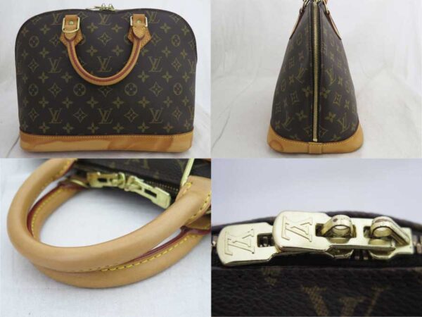 e51194a 4 Louis Vuitton Alma Monogram Canvas Handbag Brown