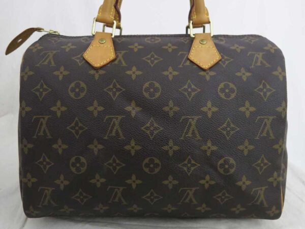 e51195f 1 Louis Vuitton Speedy 30 Monogram Canvas Bag Brown