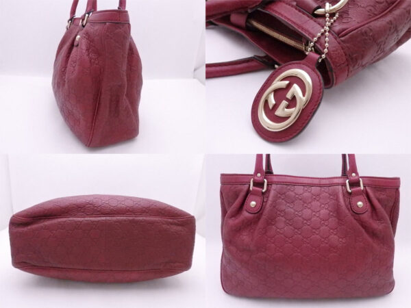 e51251a 1 Gucci Guccisima Shoulder Bag Leather Burgundy