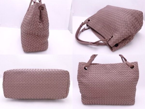 e51254f 1 Bottega Veneta Intrecciato Leather Shoulder Bag Pink Beige