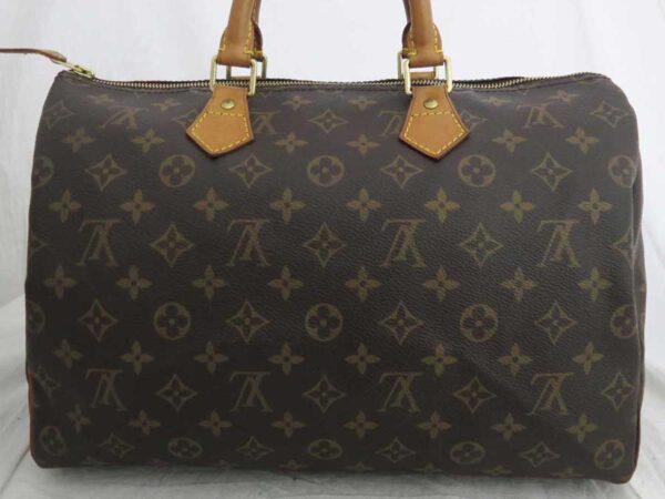 e51399a 1 Louis Vuitton Speedy 35 Monogram Canvas Bag Brown