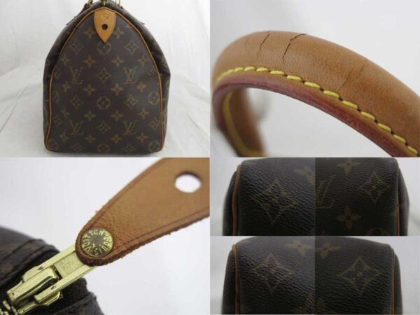 e51399a 4 Louis Vuitton Speedy 35 Monogram Canvas Bag Brown