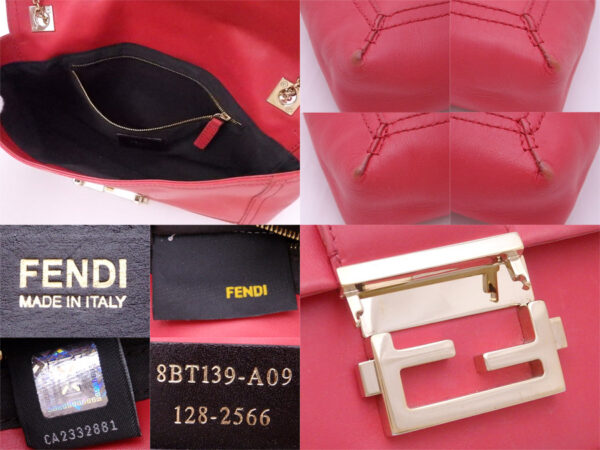 e51443a 2 Fendi FF Crossbody Bag Leather Pink