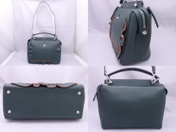 e51444a 1 Fendi Dot Com 2Way Bag Leather Green