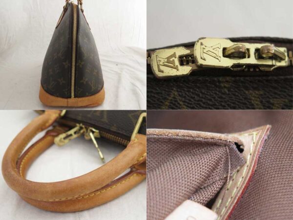 e51492a 4 Louis Vuitton Alma Monogram Canvas Handbag Brown