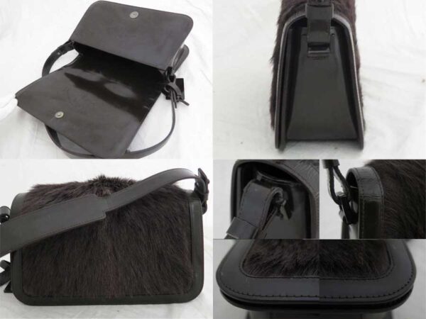 e51498f 4 Celine Shoulder Bag Fur Leather Brown