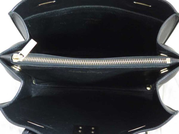 e51501a 3 Salvatore Ferragamo Rose Leather Handbag Black