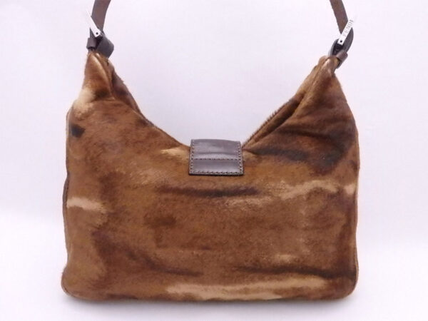 e51542a 2 Fendi Shoulder Bag Harako Leather Brown Beige