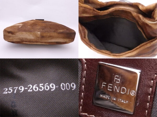 e51542a 4 Fendi Shoulder Bag Harako Leather Brown Beige