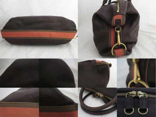 e51691a 4 Loewe Bag Leather Canvas Brown Hardware