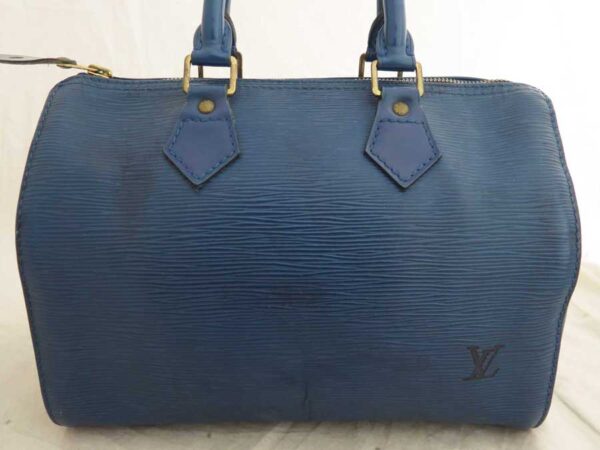 e51703a 1 Louis Vuitton Speedy 25 Epi Leather Mini Bag Blue