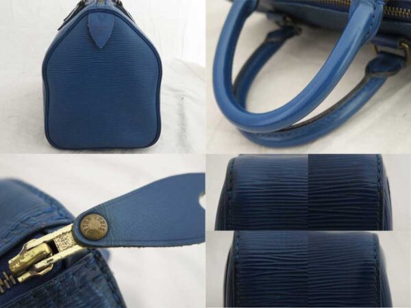 e51703a 4 Louis Vuitton Speedy 25 Epi Leather Mini Bag Blue