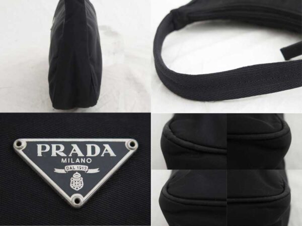 e51704g 4 Prada Shoulder Bag Nylon Leather Black