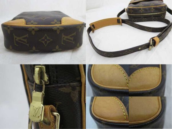 e51799a 4 Louis Vuitton Danube Monogram Canvas Shoulder Bag Brown