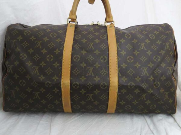 e51803a 1 Louis Vuitton Keepall 55 Monogram Canvas Travel Bag Brown