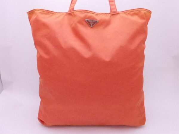 e51841a 2 Prada Tote Bag Robot Nylon Orange Multicolor