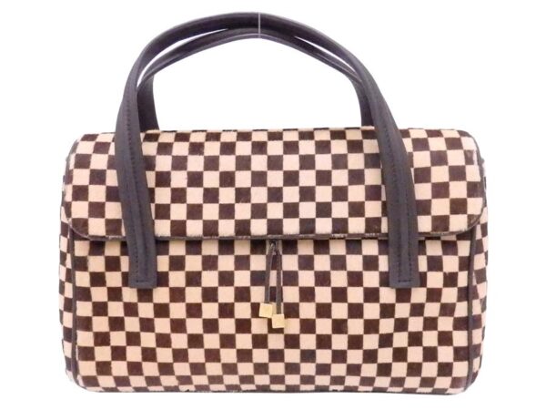 e51852a Louis Vuitton Sauvage Lion Damier Leather Handbag Brown