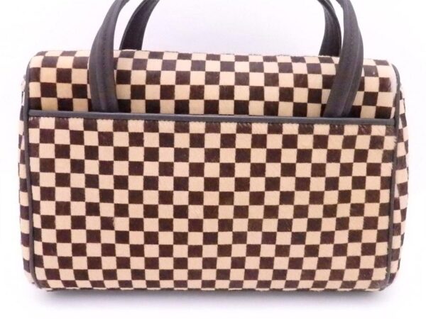 e51852a 2 Louis Vuitton Sauvage Lion Damier Leather Handbag Brown