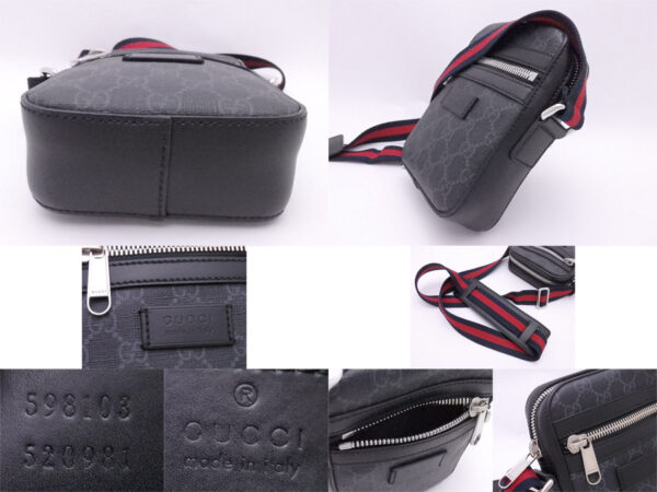 e51944a 4 Gucci GG Supreme Crossbody Bag Black Blue Red Canvas