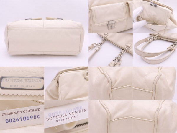 e51946a 4 Bottega Veneta Leather Handbag Off White