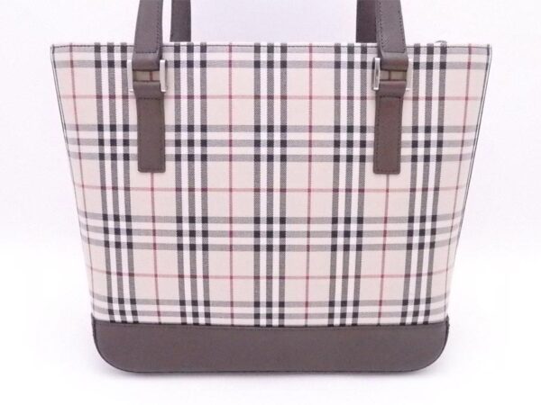 e51948g 2 Burberry Nova Check Canvas Leather Shoulder Bag Beige Brown