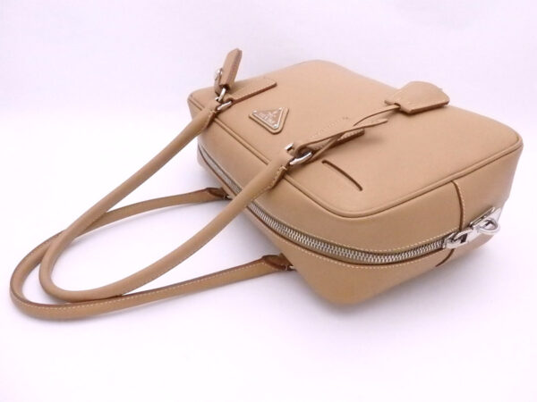 e51958f 1 Prada Handbag Leather Beige