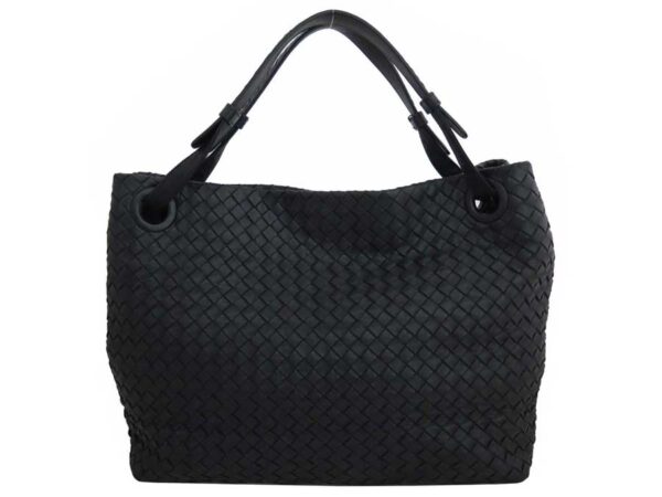 e51993a Bottega Veneta Intrecciato Leather Handbag Black